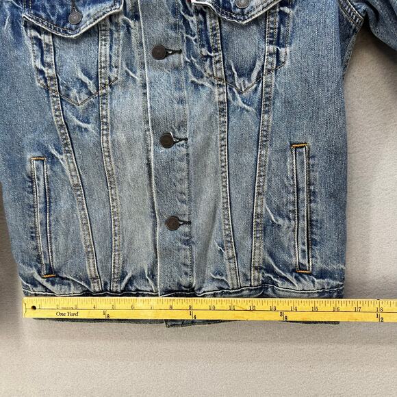 VTG Levi's Denim Jacket Men's S Blue Classic Trucker Jacket Vintage 80s Preppy - Picture 10 of 11
